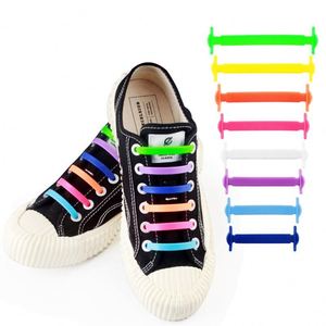 Custom Unisex <b>Elastic</b> Silicone Shoe <b>Laces</b> Rubber Flat Shoelaces for Leisure Sneakers - Product Image 3