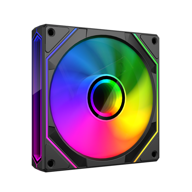 ESGAMING 120mm Prism PC Cooling Fan Hydraulic Bearing 12V DC Infinite Mirror ARGB Computer Cooler Fan for PC Tower Case