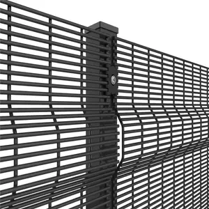 Anping Clear View Galvanized PVC Coat 358 Black High Security Anti Climb Sustainable Dense Wire Mesh Curved Fence Panels Price