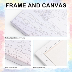 Kit de peinture par numéros encadré pour adultes et enfants DIY Mountain Forest Painting by Numbers Canvas Home Wall Art Gift - Product Image 4