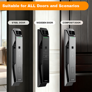 Serrure intelligente WiFi pour porte d'entrée Accès par empreinte digitale et code Porte en bois sans clé Options <span class=keywords><strong>de</strong></span> stockage <span class=keywords><strong>de</strong></span> <span class=keywords><strong>données</strong></span> en nuage Sonnette intelligente pour le visage - Product Image 3