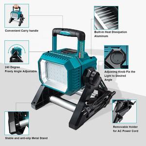 Lampe de travail sans fil ou filaire 35W 3 Modes de luminosité fonctionnement compatible avec les Batteries Makita LXT 18V Lithium-ion DML809 - Product Image 4