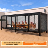 Cage à volailles d'intérieur grande taille en métal pour poulets, pigeons, canards, oies – Cage robuste pour l'élevage de poulets