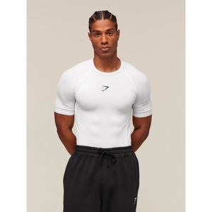 Men's Sporty Knitted Sports Fitness Quick-Drying Breathable Slim Fit Short Sleeve T-Shirt Running Top - Product Image 4