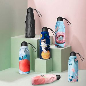 Sombrilla Manual Tipo Cápsula para Mujer, Protección UV, Resistente al Viento, Doble Uso, Ultraligera, Plegable, para Lluvia, Regalos Empresariales, Venta al Por Mayor - Product Image 2