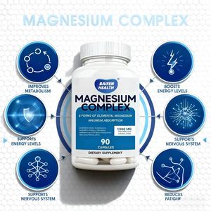 Capsules de magnésium complexe OEM/ODM – Capsules de magnésium élémentaire en forme de 8 pour adultes - Product Image 2