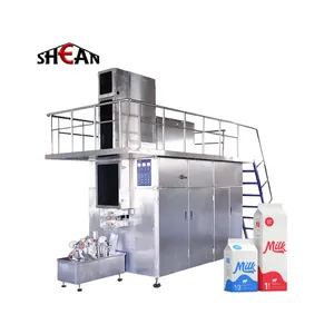 High Speed Aseptic Brick Carton Milk Liquid Filling Packing Machine With Straw Applicator China