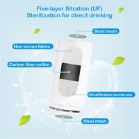 Coolway Nouveau Lancement Filtre de Robinet Manuel au Charbon Actif Purificateur d'Eau pour Cuisine et Bureau Usage Domestique