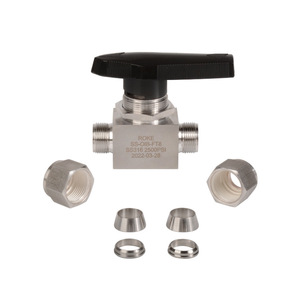 วาล์วบอลสเตนเลสสตีลแบบชิ้นเดียว ROKE SS316 2500PSI ข้อต่อ NPT สำหรับใช้งานในอุตสาหกรรม - Product Image 5