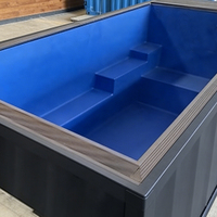 Piscine DIY en conteneur maritime de 40 pieds, pleine taille, avec toit ouvert, vente en gros