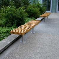 Bancs d'extérieur en acier inoxydable pour parcs, centres commerciaux, places publiques, zones résidentielles, jardins, cours et espaces de loisirs