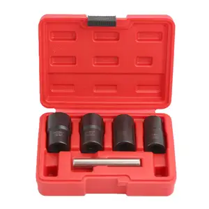 Winmax 5pcs 1/2 "Twist Socket 4 Danificado Desgastado Lug Porca e Removedor Conjunto Extrator