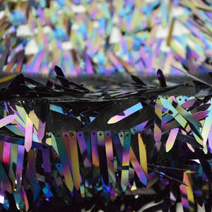 Tissu brodé irisé <span class=keywords><strong>à</strong></span> couleur changeante, 50 m, tissu en maille extensible avec paillettes pour robe, 40mm, vente en gros - Product Image 3