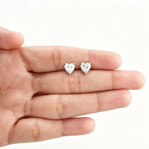ต่างหูเพชรเพาะเลี้ยงในห้องปฏิบัติการ รับรองโดย IGI ทอง 14k เพชร VVS HPHT เครื่องประดับชั้นดี ของขวัญ - Product Image 1