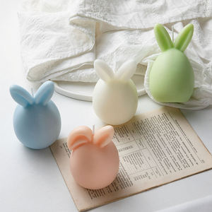 Factory Direct Easter Bunny Egg Shape Handmade Soy Wax Scented <b>Candle</b> Modern Holiday Decor For Party & <b>Gift</b> - Product Image 5