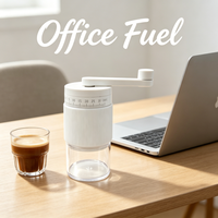 Moulin à café manuel portable à 30 niveaux de réglage, broyeur à meules en céramique, capacité de 25g, pour voiture, usage domestique, expresso, café français