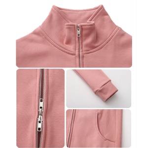 Chaqueta Deportiva Casual Personalizada para Mujer, 100% Algodón, Forro Polar Transpirable, Estampada, Ecológica, con Cuello Alto para Otoño - Product Image 3