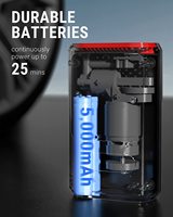 Compresseur d'air de voiture sans fil numérique électrique rechargeable automatique portable avec affichage LED en ABS pour gonflage de pneus