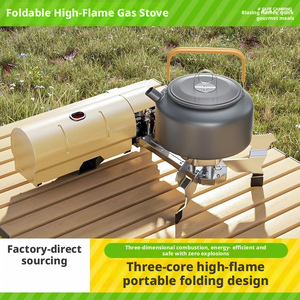Estufa de butano portátil plegable, cocina de gas a prueba de viento para acampar al aire libre, picnic, preparación de té y comida caliente - Product Image 2