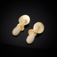 Boucles d'oreilles pendantes tendance pour femme, finition sablée, zircon cubique, modèles de bijoux 2025, cadeau pour femme, fête