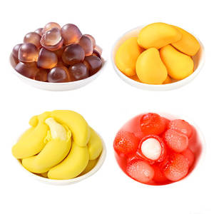 Caramelos de Goma <span class=keywords><strong>con</strong></span> Sabor a Fruta, Pelables en 3D, de Lichi/Mango/Banana/Uva, Dulces Suaves, al por Mayor, OEM de Fábrica - Product Image 4