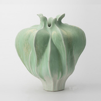 Vente chaude Vase En Céramique Nordique pour La Décoration Intérieure Art Géométrique Arrangement De Fleurs Sèches Ornements De Table À Manger pour Articles Décoratifs
