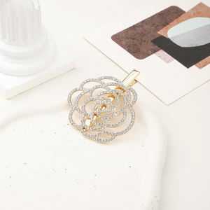 Pince à cheveux en métal avec strass Pince à cheveux avec diamant Summer Simle Fringe Clip Accessoire pour cheveux Casque - Product Image 5