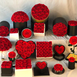 Roses <span class=keywords><strong>éternelle</strong></span>s stabilisées personnalisées avec logo dans une boîte ronde, carrée ou en forme de cœur pour la Saint-Valentin, la fête des mères, Noël, cadeau - Product Image 6