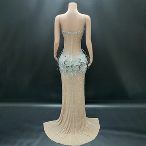 Novance Y5005 <span class=keywords><strong>Abbigliamento</strong></span> all'Ingrosso dalla Cina Abiti da Sera <span class=keywords><strong>Chic</strong></span> e Glamour di Lusso da Sposa con Spacco Alto Sexy ed Eleganti da <span class=keywords><strong>Donna</strong></span> per Ballo di Fine Anno - Product Image 6