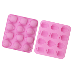 แม่พิมพ์ซิลิโคนรูปสตรอว์เบอร์รีและสับปะรด SHU XIN YZ-06 สำหรับทำเค้ก เยลลี่ และช็อกโกแลตแบบทำเอง - Product Image 2