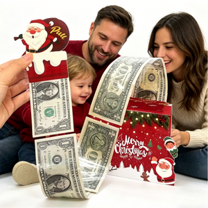 Novità per Regali Natalizi, Porta Soldi Creativo a Forma <span class=keywords><strong>di</strong></span> Babbo <span class=keywords><strong>Natale</strong></span>, Scatola Sorpresa per Contanti Natalizia - Product Image 3