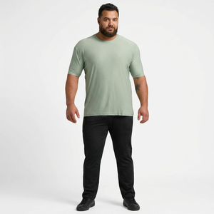 เสื้อยืดคอกลมผ้าถักน้ำหนัก 180 กรัม สำหรับผู้ชาย ระบายอากาศได้ดี ดีไซน์สปอร์ต ลายเรียบ ปรับแต่งได้ ทรงแอธเลติก ปรับแต่งได้ตามต้องการ - Product Image 1