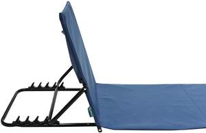 Colchoneta para silla de playa, <span class=keywords><strong>tumbona</strong></span> ligera <span class=keywords><strong>plegable</strong></span> <span class=keywords><strong>baja</strong></span> con respaldo ajustable, reposacabezas, bolsillo de almacenamiento acolchado, portátil, jardín, campamento - Product Image 3