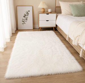 Tappeto Moderno Personalizzato in Finto Cashmere, Morbido e Soffice, Extra Spesso, Antiscivolo, Lavabile, a Pelo Lungo <span class=keywords><strong>per</strong></span> <span class=keywords><strong>Camera</strong></span> da Letto e Arredamento Casa - Product Image 1