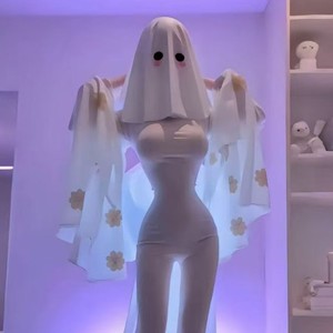 Costume de cosplay de fille fantôme d'Halloween, combinaison blanche avec voile pour femmes, tenue de jeu de rôle pour adultes - Product Image 3