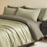Housse de couette en coton pur de luxe léger, douce pour la peau, couleur unie, ensemble de literie de luxe, vente en gros
