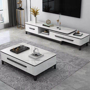 Mesa de Centro Moderna, Simple, Económica y Duradera de Madera Maciza, Mueble para TV Extensible para Salón, para <span class=keywords><strong>Televisores</strong></span> Pequeños - Product Image 4