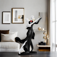 Statue de sculpture de danse en résine personnalisée pour couple danseur Figurine de danse abstraite moderne Décoration de la maison