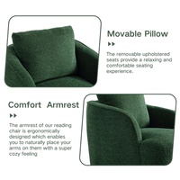 Fauteuil pivotant rembourré Boucle, confortable, rond, individuel, type club, pivotant à 360 degrés, pour salon