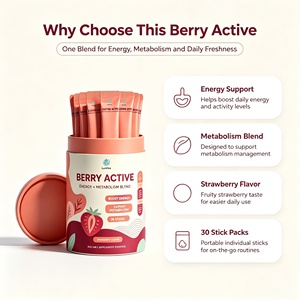 Poudre de mélange amincissant à marque privée avec berbérine et yerba <span class=keywords><strong>mate</strong></span>, 30 bâtonnets – Stimule le métabolisme et l'énergie, favorise la santé intestinale – ODM/OEM - Product Image 2
