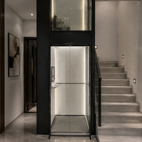 Promotion : Ascenseur panoramique compact à 5 étages, cabine transparente, capacité 250 kg, installation facile, idéal pour la maison