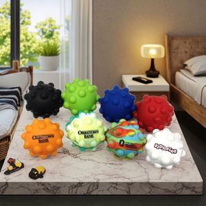 Pelota Antiestrés de Silicona 3D con Logotipo Personalizado, Reutilizable, con Diseño de Arcoíris, para Niños de 14 Años, Promocional, VK Toysrunner - Product Image 4
