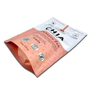 Custom logo Low Moq Aluminum Foil Zip Lock Self Heat Seal Stand up <b>Food</b> Smell Proof Pouch Zipper Mylar <b>Bag</b> - Product Image 3