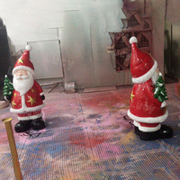 Produits artisanaux Fabricants d'ornements de Noël Sculpture de Père Noël géante en résine et fibre de verre à vendre