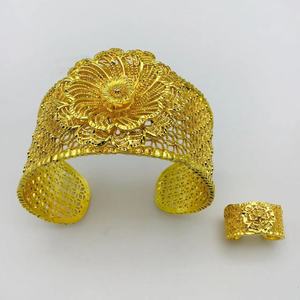 24K Gold Bowknot <b>Bracelet</b> Ring <b>Set</b> Wedding Jewelry Women's Luxury Fine Jewelry <b>Sets</b> - Product Image 2