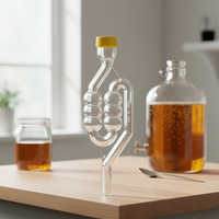 Bouchon à air en plastique à 6 chambres pour brasseur amateur, fermenteur de bière, valve d'échappement unidirectionnelle à joint d'étanchéité 1000ml AL6