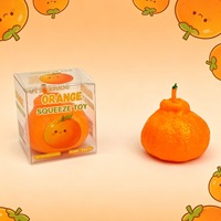 Jouet anti-stress en TPR souple en forme de fruit orange de 6 cm, mignon, pour soulager le stress, jouet à presser, décoration de bureau, cadeau pour enfants
