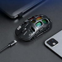 Ratón para Juegos MODORWY, Diseño Ligero y Hueco, Sensor PAW3311 de 8000DPI, 70g, 3 Modos, Recargable, RGB, para Laptop y PC