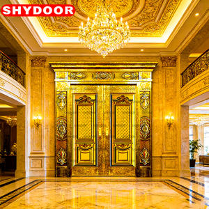 ประตูเหล็ก<span class=keywords><strong>ส</strong></span>แตนเลส ประตูทองแดง ประตูเหล็กคู่ หรูหรา <span class=keywords><strong>ส</strong></span>ไตล์โบราณ <span class=keywords><strong>ส</strong></span>ำหรับวิลล่า บ้านพักตากอากาศ ประตูทางเข้าระดับพรีเมียม - Product Image 1