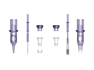 เข็มสักลายสีม่วงแบบตลับพร้อมแผ่นเมมเบรนนุ่ม RL RM M1 RS สำหรับไลเนอร์และเชดเดอร์ สักถาวร ศิลปะบนร่างกาย - Product Image 4